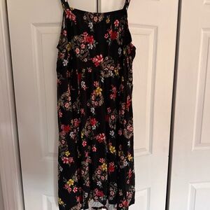 Torrid Black Floral Tank Top